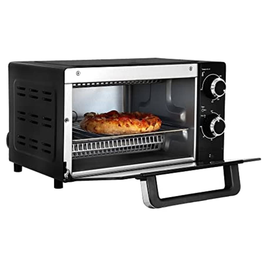 Koolatron Total Chef 4-Slice Natural Convection Toaster Oven, Fits a 9 Inch Pizza, Compact Countertop Oven, for $35