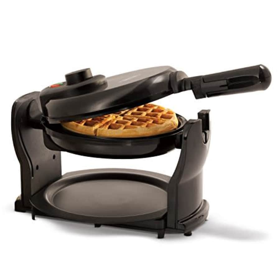 BELLA (13591) Classic Rotating Non-Stick Belgian Waffle Maker with Removeable Drip Tray, Black for $28