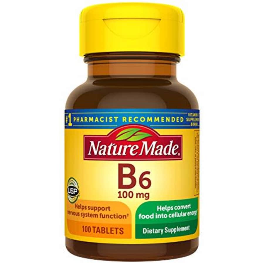 Nature Made Vitamin B6 100 mg Tablets, 100 Count for Metabolic Health (Packaging May Vary) for $13 Nature Made Vitamin B6 100 mg Tablets, 100 Count for Metabolic Health (Packaging May Vary) for $13