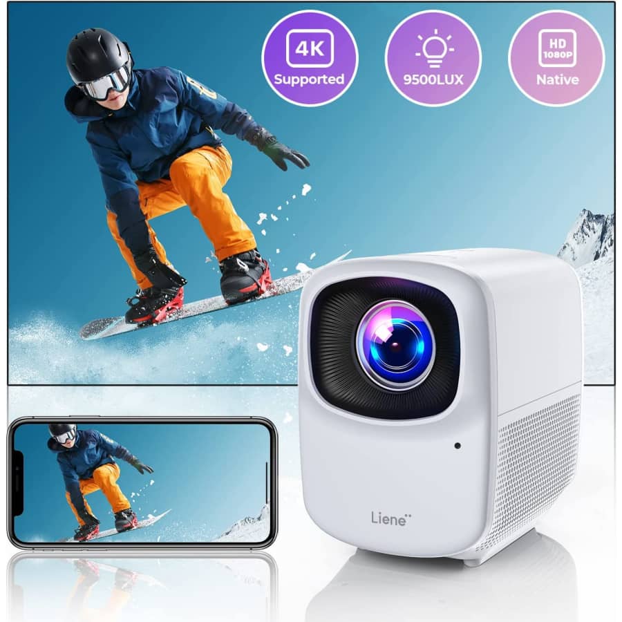 Liene 1080p Mini Projector for $67 Liene 1080p Mini Projector for $67