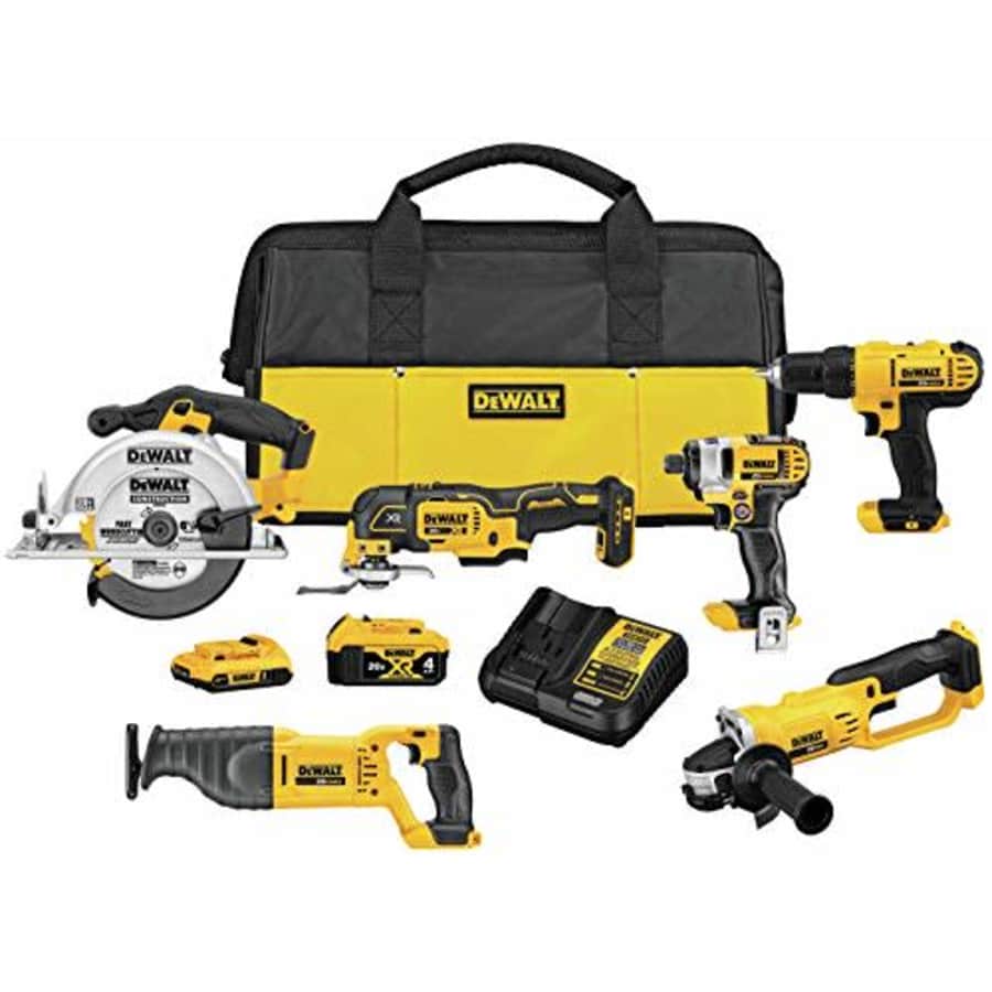DeWalt 20V Max Cordless 6-Tool Combo Kit for $587 DeWalt 20V Max Cordless 6-Tool Combo Kit for $587