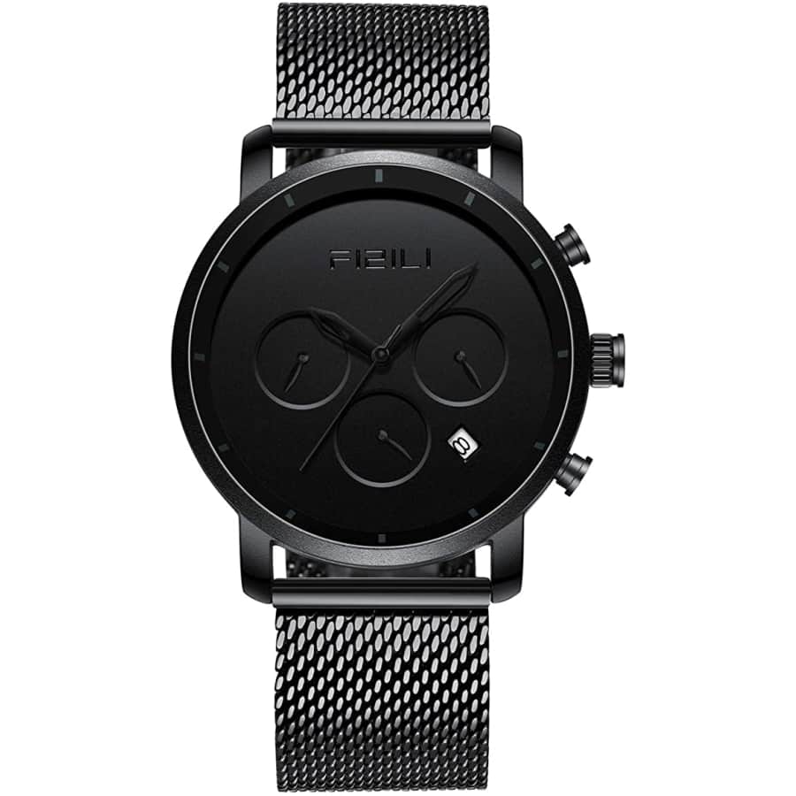 Fizili Men's 10 Series Chronograph Minimalist Watch for $16