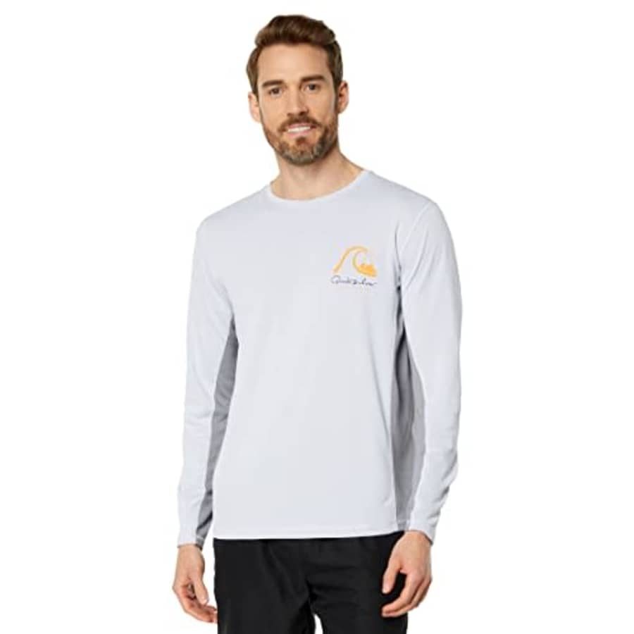 Quiksilver Men's Standard Bamboo Check 2 Short Sleeve Rashguard UPF 50 Sun Protection Surf Shirt, for $16