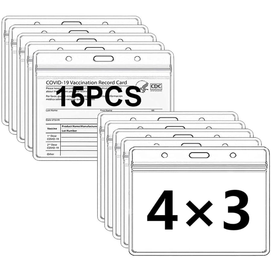 Lfunone CDC Vaccination Card Protector 15-Pack for $5 Lfunone CDC Vaccination Card Protector 15-Pack for $5