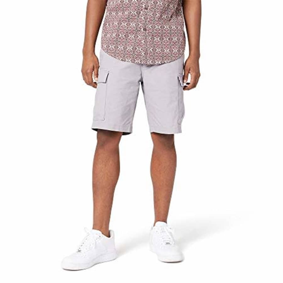 Dockers Men's Cargo Straight Fit Smart 360 Tech Shorts (Regular and Big & Tall), Foil Grey, 30 for $30