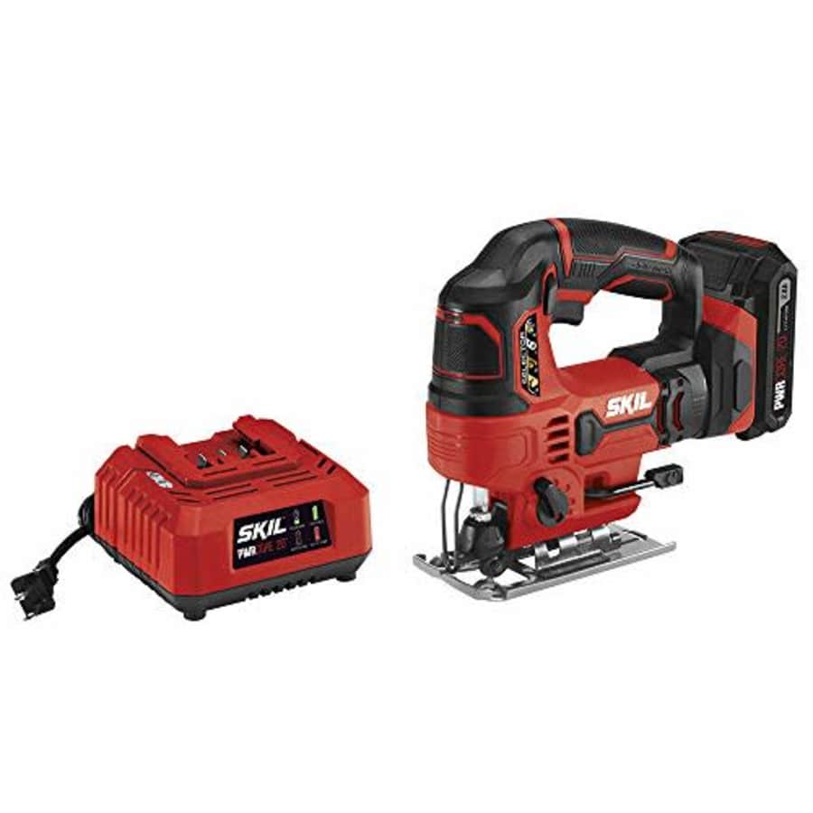 SKIL 20V 7/8 Inch Stroke Length Jigsaw, Includes 2.0Ah PWRCore 20 Lithium Battery and Charger - for $69