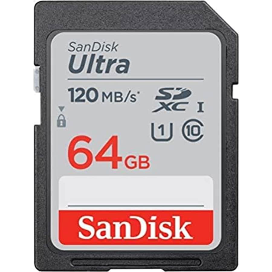 SanDisk 64GB Ultra SDXC UHS-I Memory Card - 120MB/s, C10, U1, Full HD, SD Card - SDSDUN4-064G-GN6IN for $11