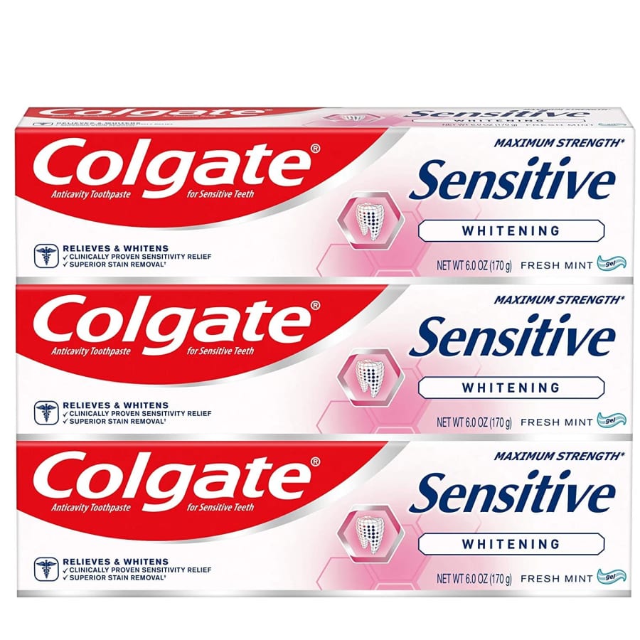 Colgate Whitening Toothpaste for Sensitive Teeth 3-Pack for $11