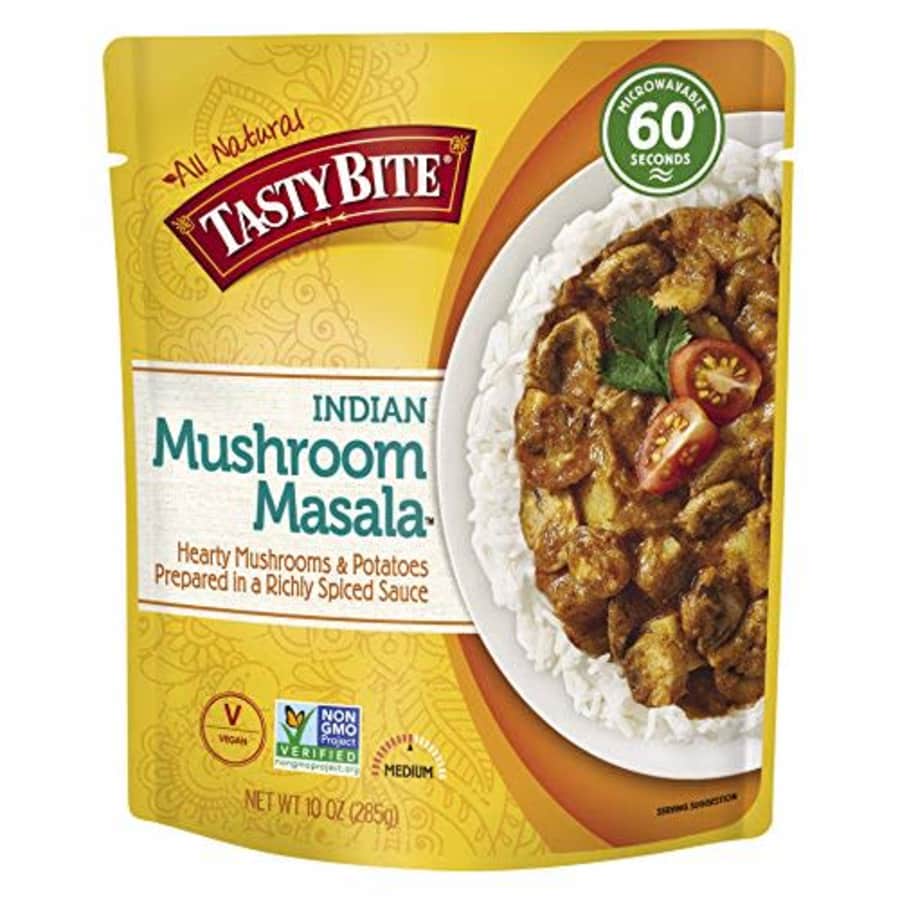 Tasty Bite Indian Entree Mushroom Masala 10 Ounce (Pack of 6), Fully Cooked Indian Entre with for $17 Tasty Bite Indian Entree Mushroom Masala 10 Ounce (Pack of 6), Fully Cooked Indian Entre with for $17