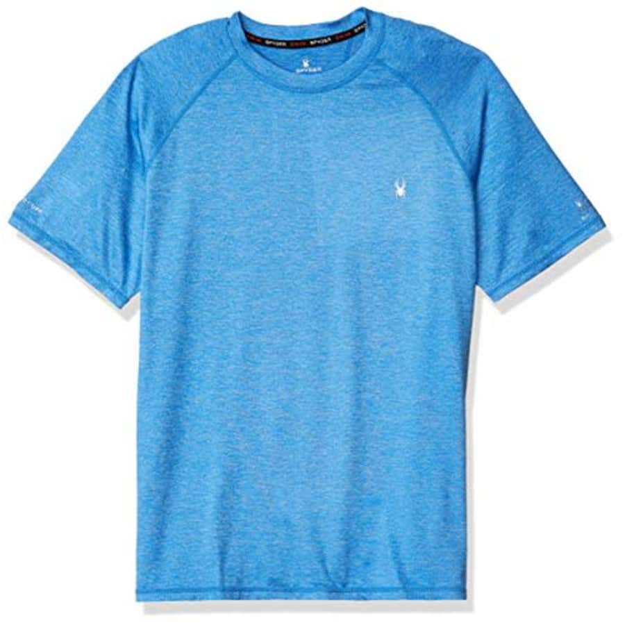 Spyder Men's Heather Short Sleeve Rashguard, Light Blue, XXL for $28 Spyder Men's Heather Short Sleeve Rashguard, Light Blue, XXL for $28