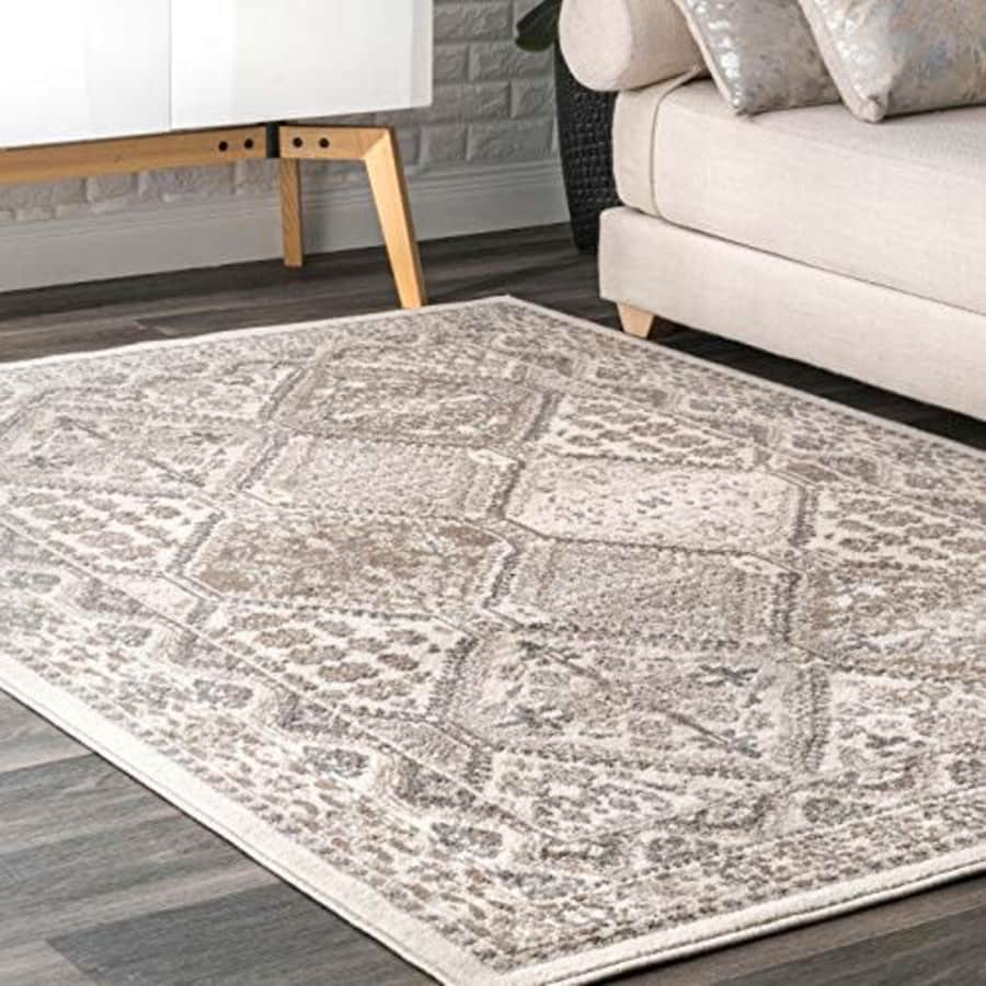 nuLOOM Becca Vintage Tile Area Rug, 3' x 5', Beige for $35