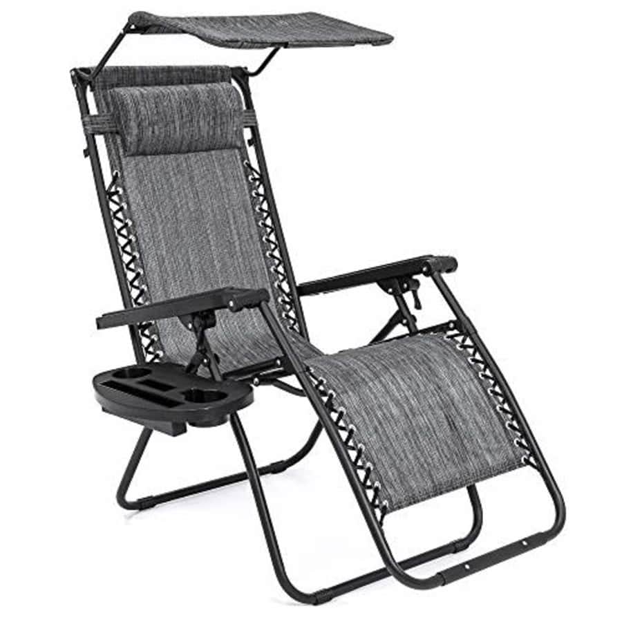Best Choice Products Folding Zero Gravity Outdoor Recliner Patio Lounge Chair w/Adjustable Canopy for $64 Best Choice Products Folding Zero Gravity Outdoor Recliner Patio Lounge Chair w/Adjustable Canopy for $64