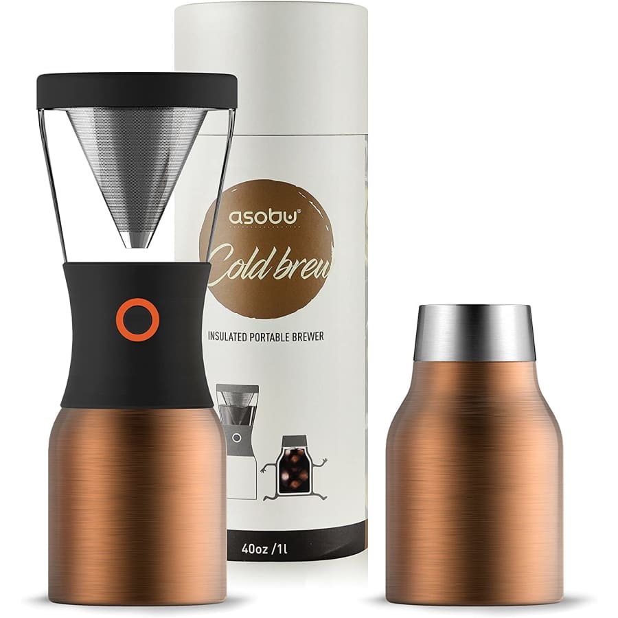 Asobu Portable Cold Brew Coffee Maker with 34-oz Vacuum Insulated Carafe for $75 Asobu Portable Cold Brew Coffee Maker with 34-oz Vacuum Insulated Carafe for $75