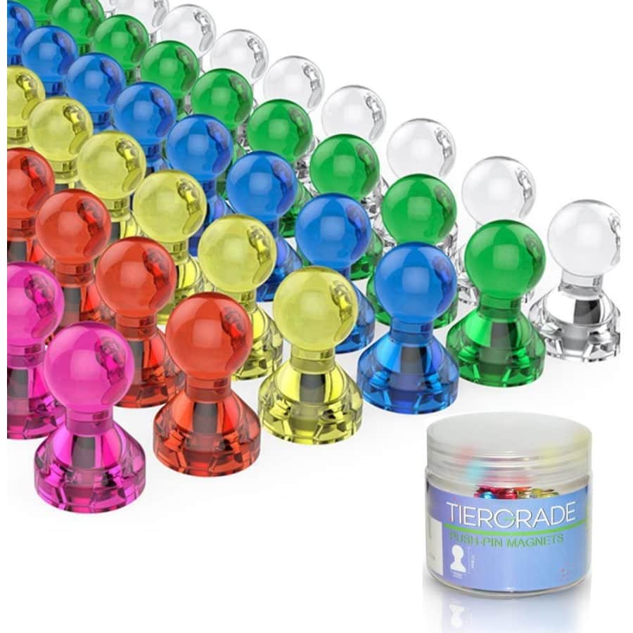 Tiergrade Push Pin Magnet 60-Pack for $13 Tiergrade Push Pin Magnet 60-Pack for $13