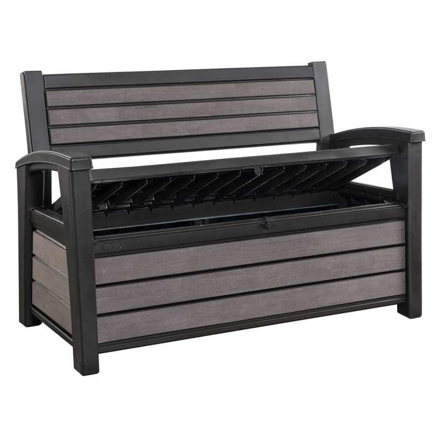 Keter Hudson 60-Gallon Storage Bench Deck Box for $100 for members Keter Hudson 60-Gallon Storage Bench Deck Box for $100 for members