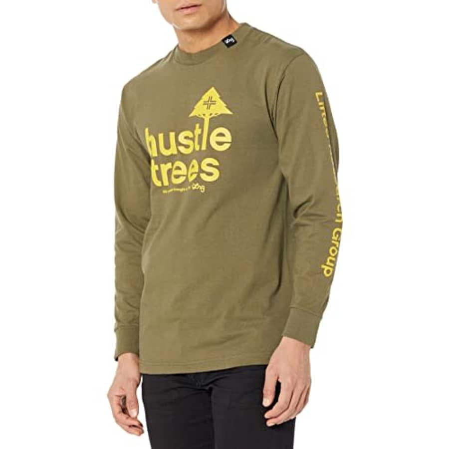 LRG Men's Logo Design T-Shirt, Hustle Trees Military Green, 3X for $25 LRG Men's Logo Design T-Shirt, Hustle Trees Military Green, 3X for $25