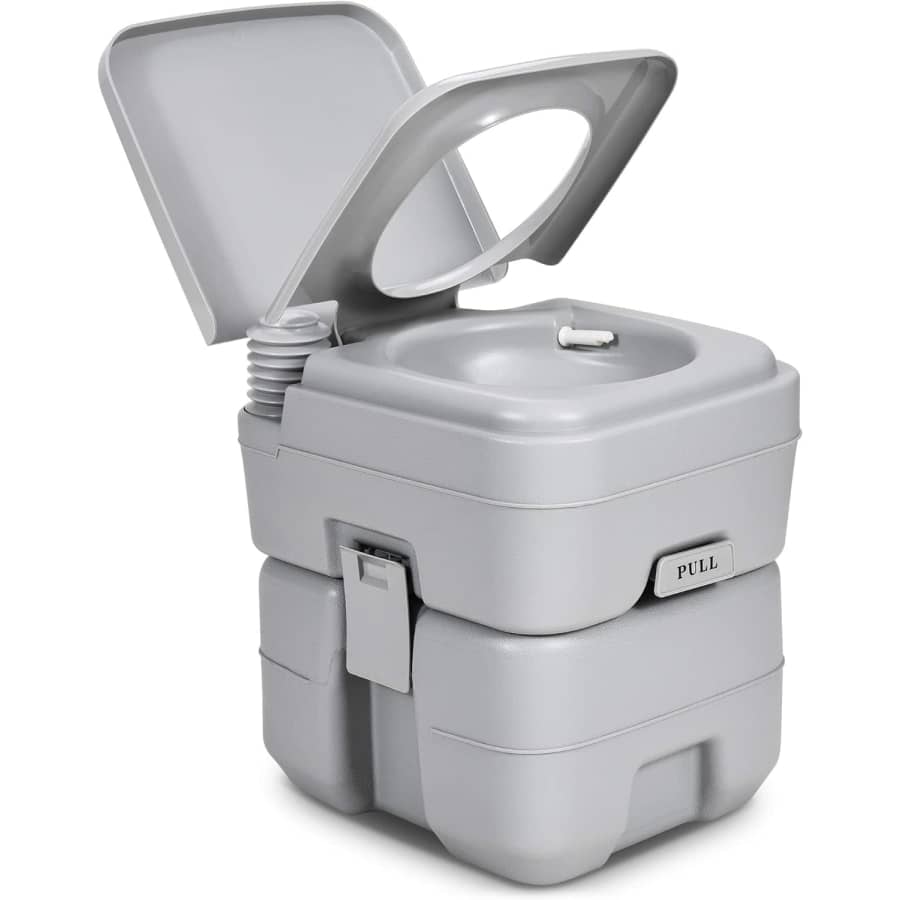 Yitahome Portable Flush Pump Toilet w/ 5.3-Gallon Detachable Waste Tank for $70