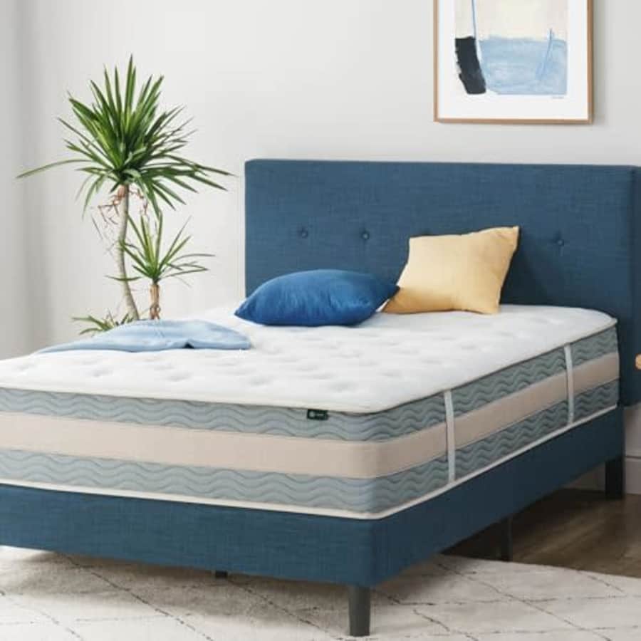 ZINUS 12 Inch Cooling Comfort Support Hybrid Mattress [New Version], King, Fiberglass free, Medium for $410