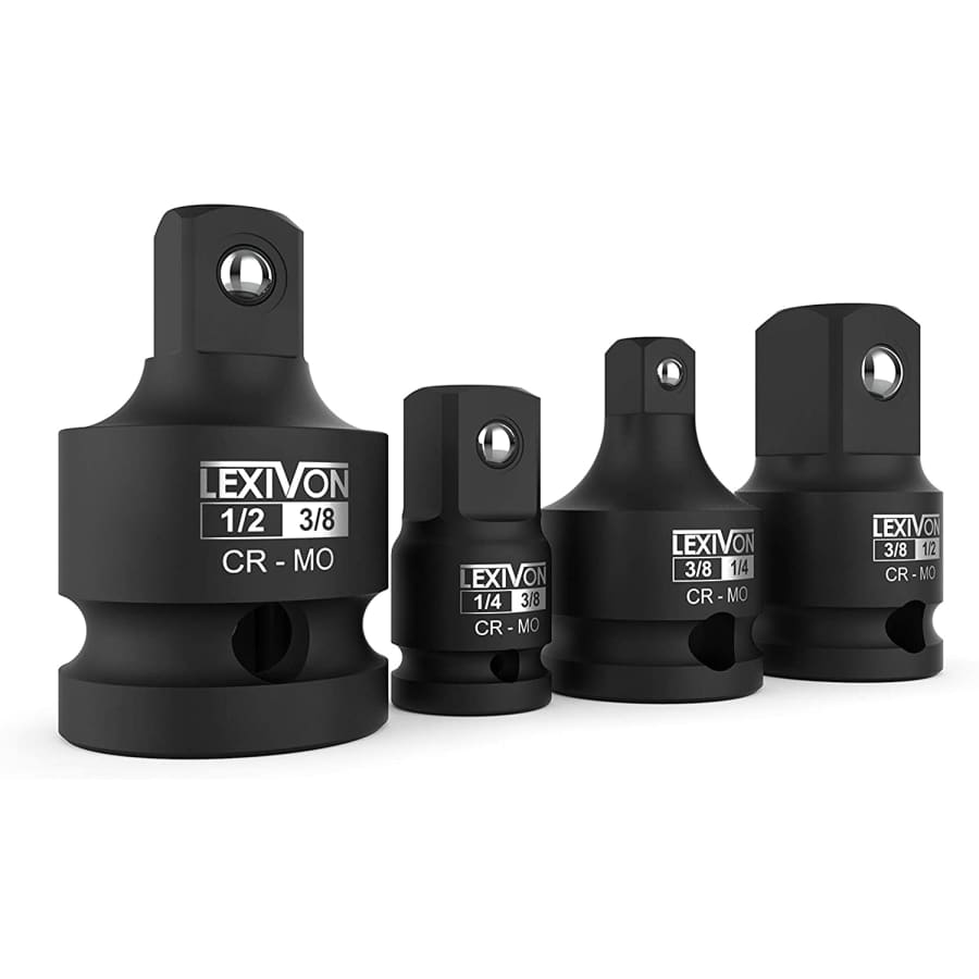 Lexivon Impact Socket Adapter and Reducer 4-Piece Set for $12 Lexivon Impact Socket Adapter and Reducer 4-Piece Set for $12