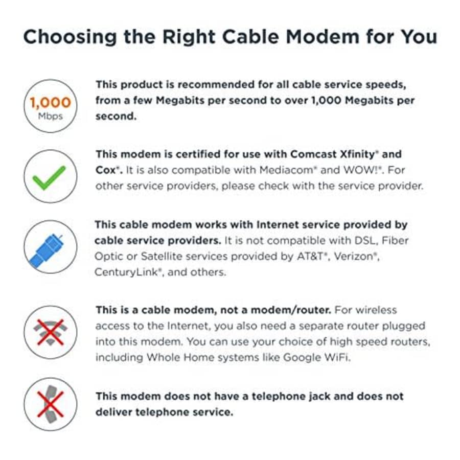 Motorola MB8600 DOCSIS 3.1 Gig-speed Cable Modem Plus 32x8 DOCSIS 3.0. Approved by Comcast Xfinity, for $100 Motorola MB8600 DOCSIS 3.1 Gig-speed Cable Modem Plus 32x8 DOCSIS 3.0. Approved by Comcast Xfinity, for $100