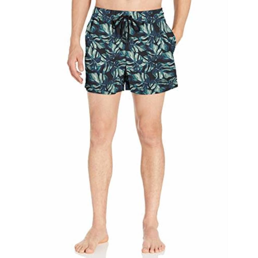 Amazon Brand - Goodthreads Men's 5" Inseam Swim Trunk, Black Palm Frond, XXX-Large for $8 Amazon Brand - Goodthreads Men's 5" Inseam Swim Trunk, Black Palm Frond, XXX-Large for $8