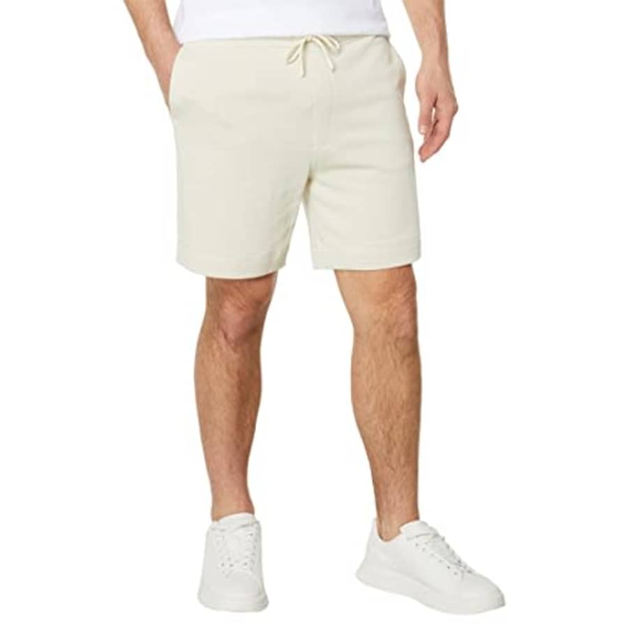 BOSS Men's Tonal Logo Soft French Terry Shorts, Creamy Oat, XXL for $20 BOSS Men's Tonal Logo Soft French Terry Shorts, Creamy Oat, XXL for $20