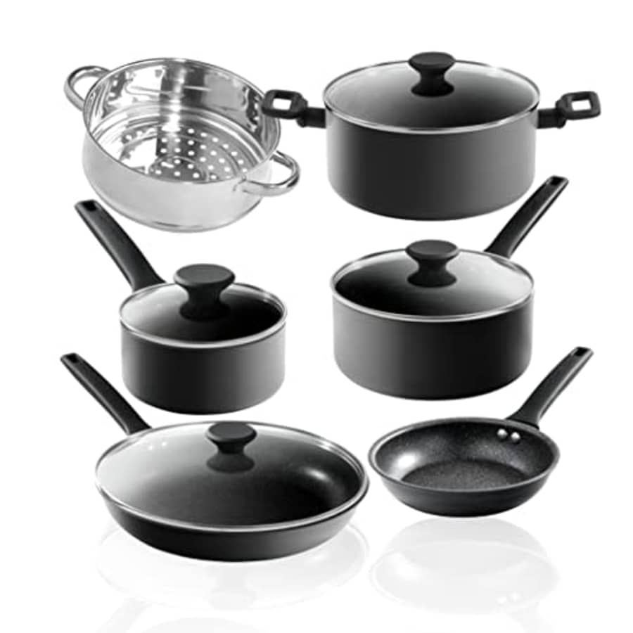 Granitestone Pro Premier Pots and Pans Set Nonstick, 10 Pc Hard Anodized Kitchen Cookware Set for $130 Granitestone Pro Premier Pots and Pans Set Nonstick, 10 Pc Hard Anodized Kitchen Cookware Set for $130