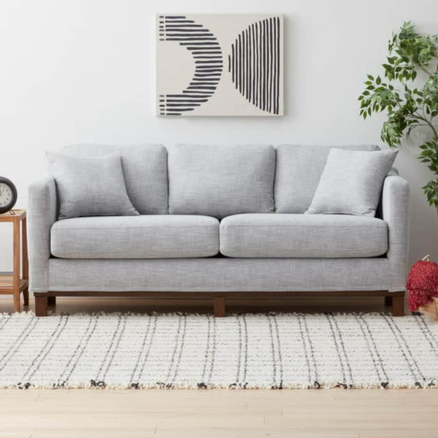 Gap Home Upholstered Wood Base Sofa for $388 Gap Home Upholstered Wood Base Sofa for $388