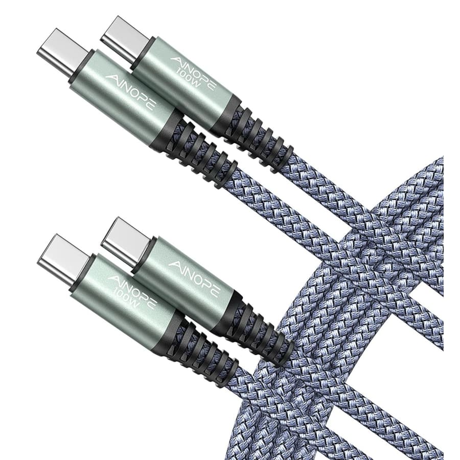 Ainope 6.6-Foot USB C to USB C Cable 2-Pack for $7 Ainope 6.6-Foot USB C to USB C Cable 2-Pack for $7