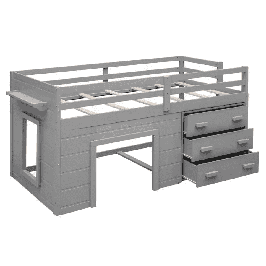 Harper & Bright Designs Twin Wooden Loft Bed for $458