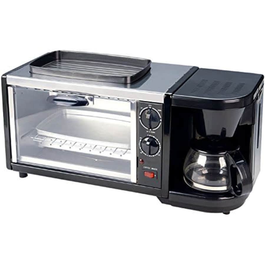 SPT BM-1118 Stainless Steel 3-in-1 Breakfast Maker, Black for $94