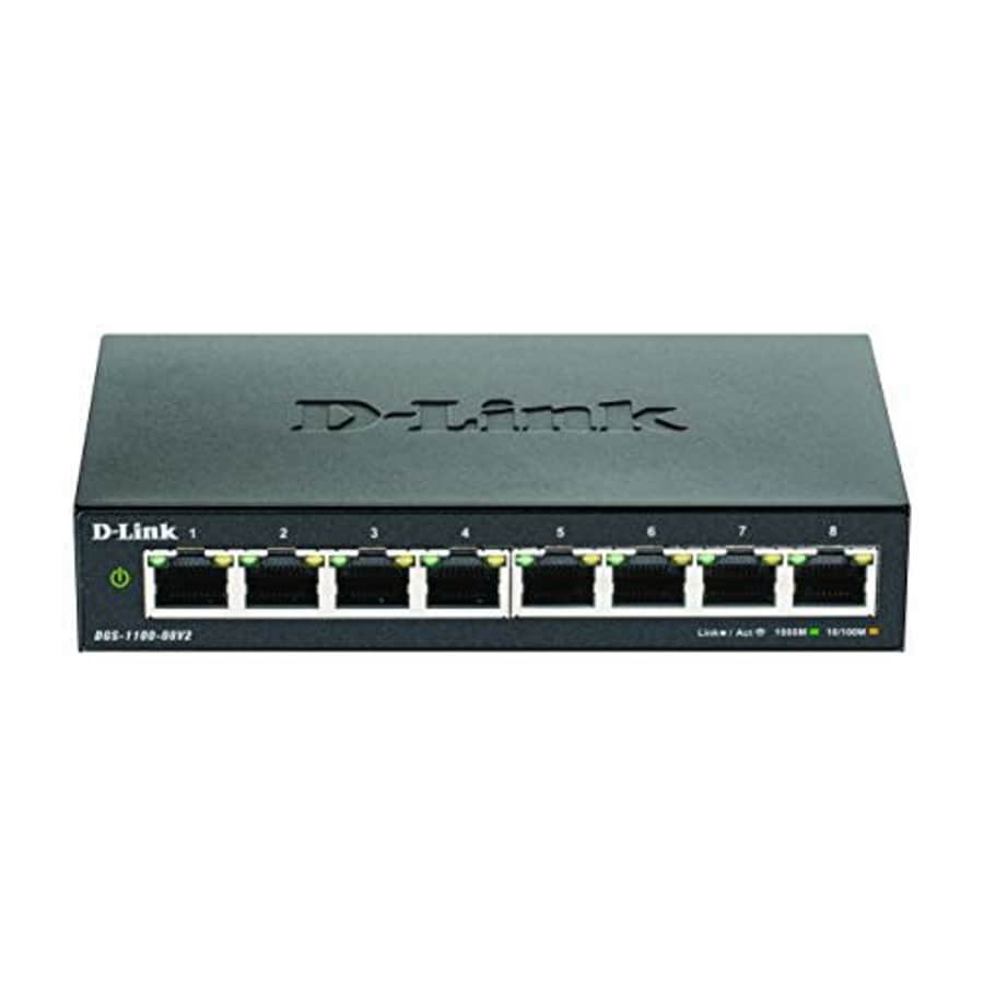 D-Link Ethernet Switch, 8 Port Smart Managed Gigabit Desktop EEE Network Internet (DGS-1100-08V2) for $35