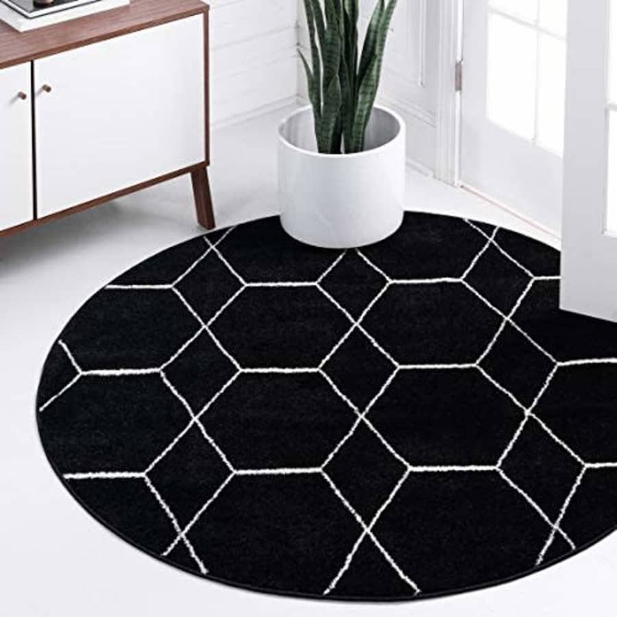 Unique Loom Trellis Frieze Collection Area Rug Modern Morroccan Inspired Geometric Lattice Design for $26 Unique Loom Trellis Frieze Collection Area Rug Modern Morroccan Inspired Geometric Lattice Design for $26