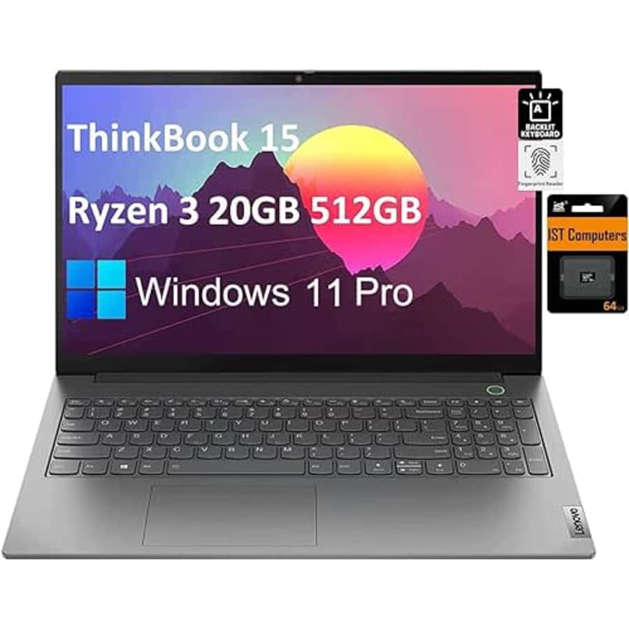 Lenovo ThinkBook 15 ACL Gen 3 15.6" FHD Business Laptop (AMD 4-Core Ryzen 3 5300U (Beat i7-10750H), for $400 Lenovo ThinkBook 15 ACL Gen 3 15.6" FHD Business Laptop (AMD 4-Core Ryzen 3 5300U (Beat i7-10750H), for $400