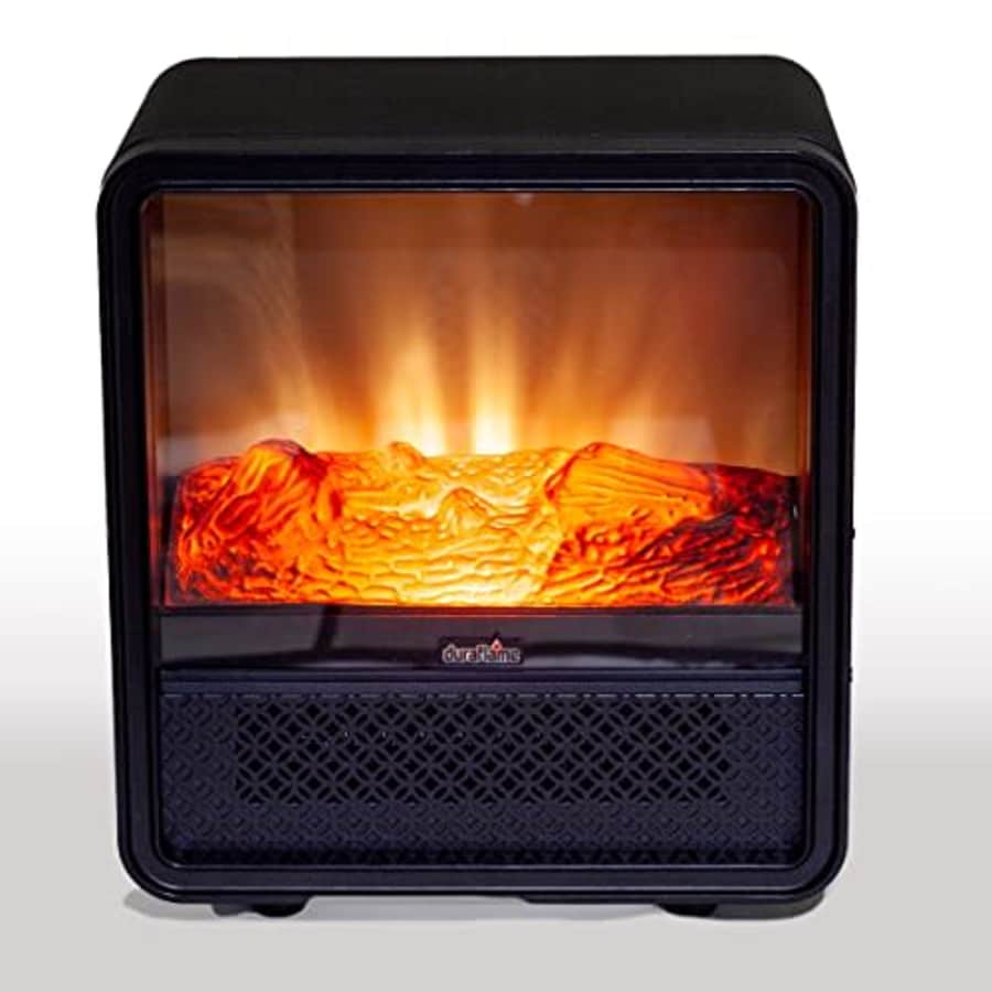 Duraflame 1500 Watt Small Portable Heater with Grate, Black for $73