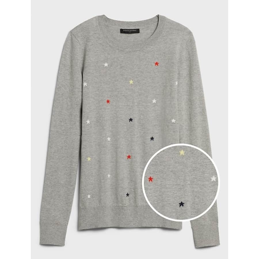 Banana Republic Factory Women's Star Intarsia Crew-Neck Sweater for $15 in cart Banana Republic Factory Women's Star Intarsia Crew-Neck Sweater for $15 in cart