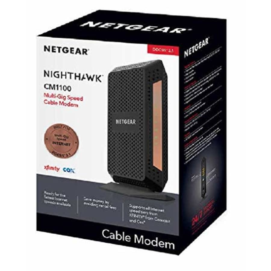 Netgear Nighthawk CM1100 DOCSIS 3.1 Cable Modem (Renewed) for $100