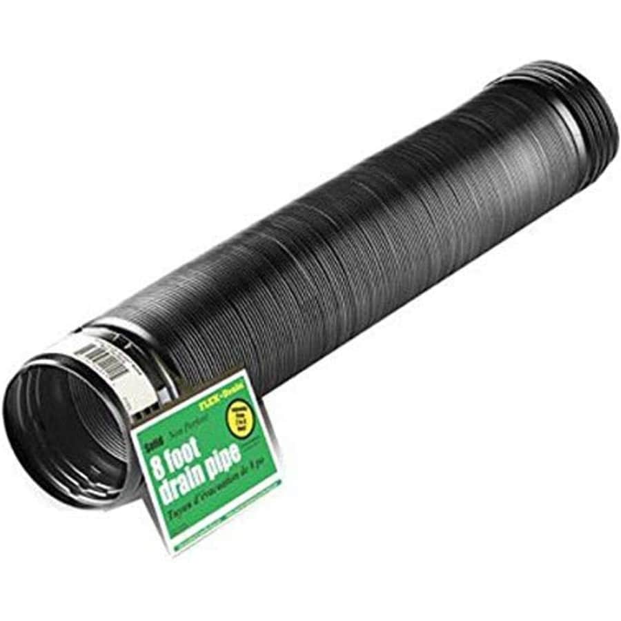 Flex-Drain 4" x 8-Foot Landscaping Drain Pipe: $5.97