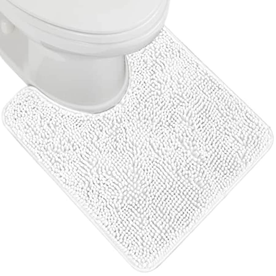 Gorilla Grip Plush Absorbent Shaggy Chenille Bath Rug Mat for Toilet Base with Rubber Backing, for $20