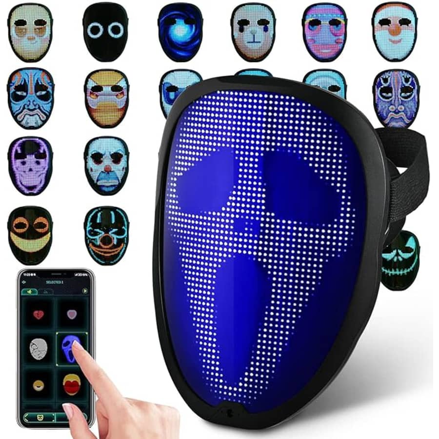 Smart LED Programmable Halloween Mask for $35