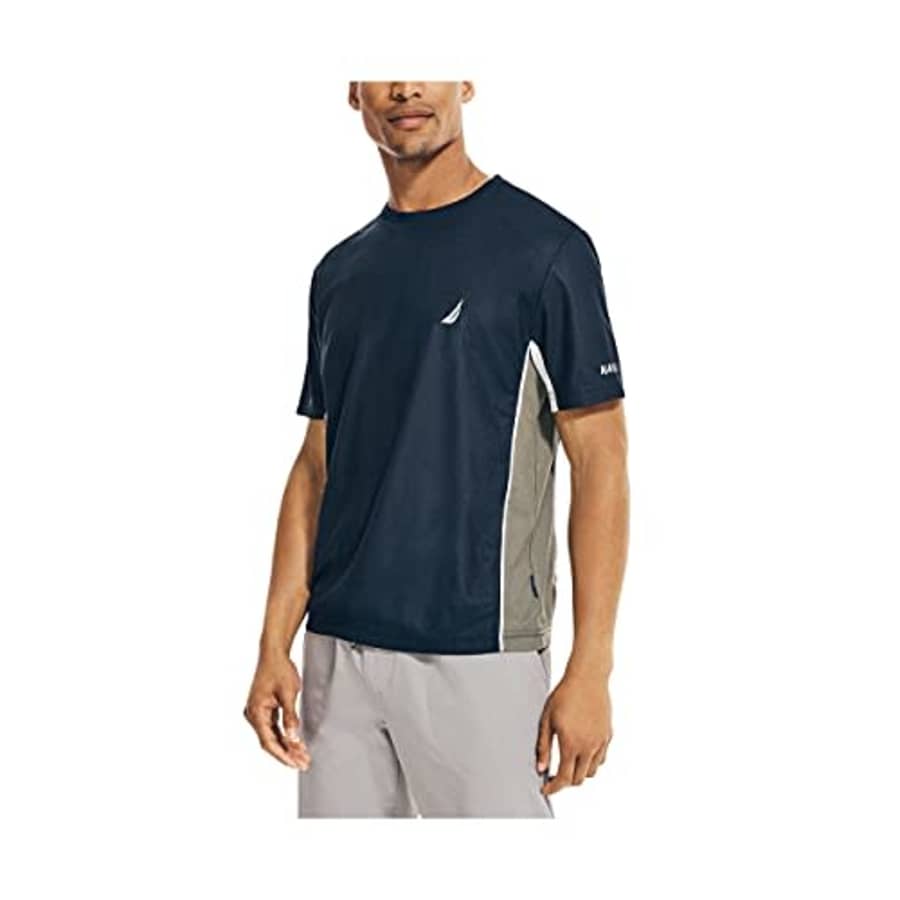 Nautica Men's Sustainably Crafted Navtech Colorblock T-Shirt, Navy, Small for $47 Nautica Men's Sustainably Crafted Navtech Colorblock T-Shirt, Navy, Small for $47