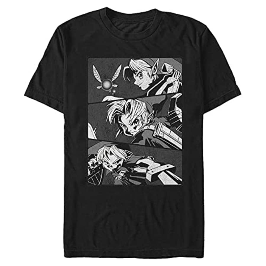 Nintendo Men's Anime Slice T-Shirt, Black, Large for $22