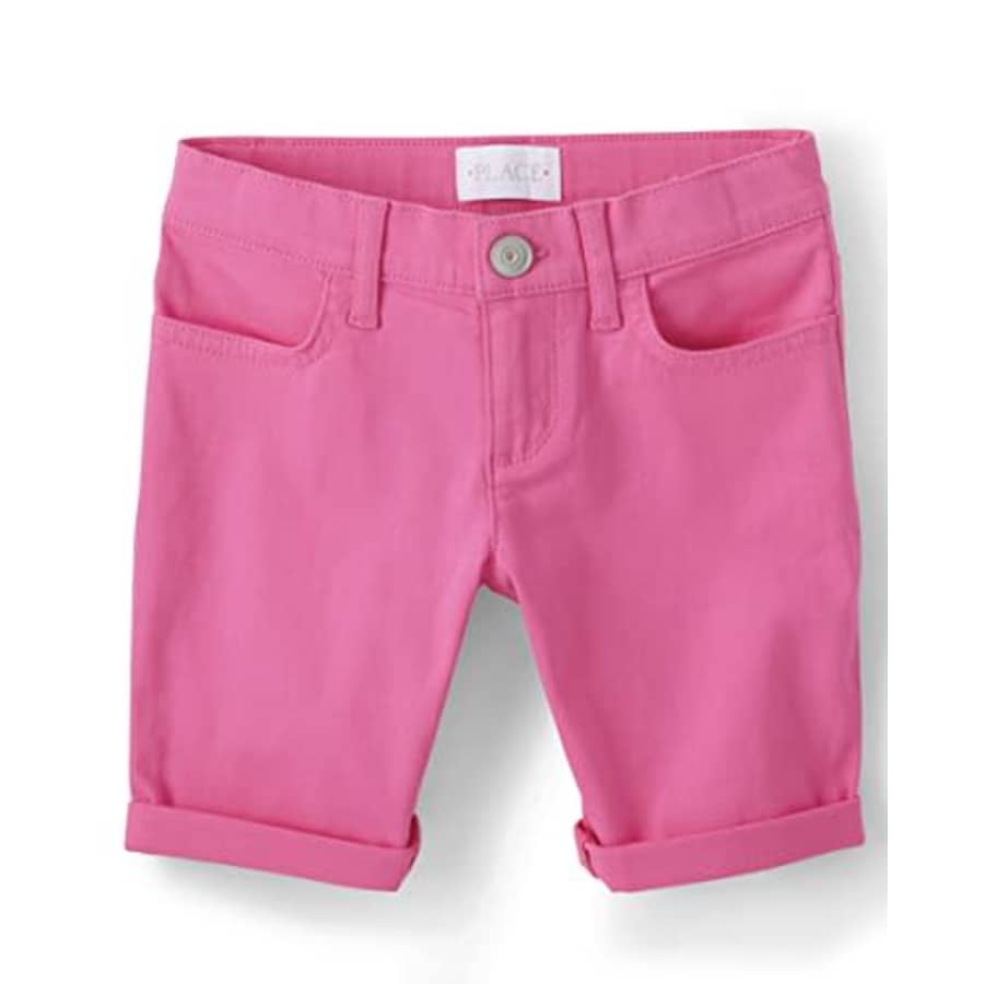 The Children's Place Girls' Solid Skimmer Shorts, Rose for $8