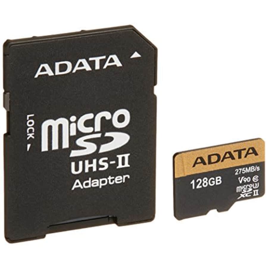 ADATA Premier ONE 128GB SDXC UHS-II U3 Class10 V90 3D NAND 4K 8K Ultra HD 275MB/s Micro SD Card for $112