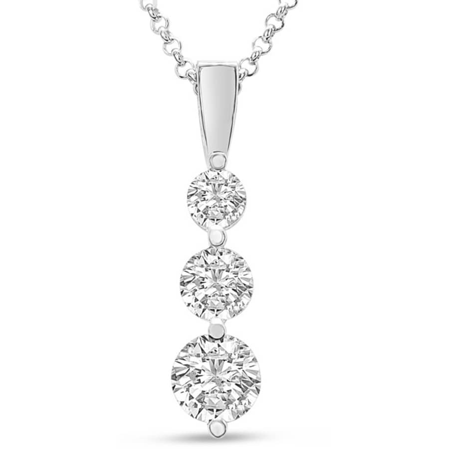 SuperJeweler 1.5-tcw. Moissanite 18" 3-Stone Necklace in Sterling Silver for $80 SuperJeweler 1.5-tcw. Moissanite 18" 3-Stone Necklace in Sterling Silver for $80