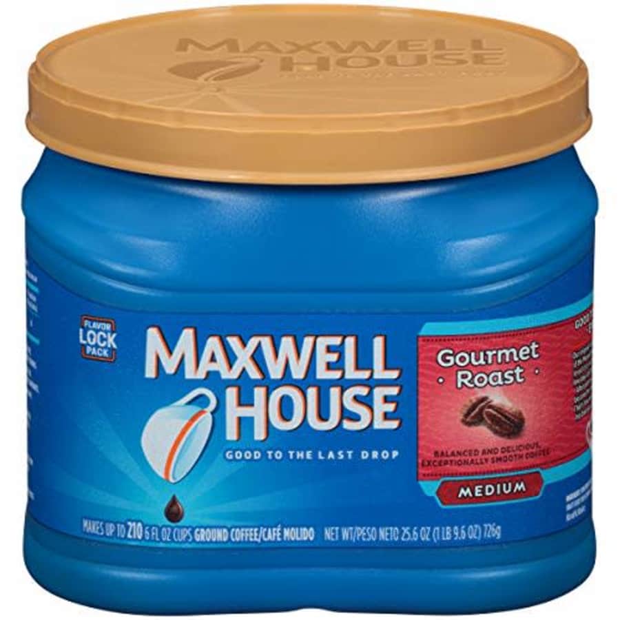 Maxwell House Gourmet Roast Medium Roast Ground Coffee (25.6 oz Canister) for $6