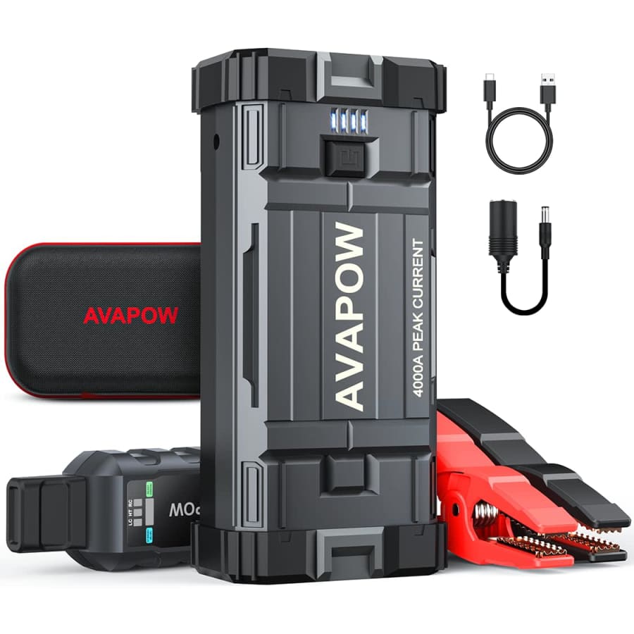 Avapow 4,000A Car Jump Starter for $50 Avapow 4,000A Car Jump Starter for $50
