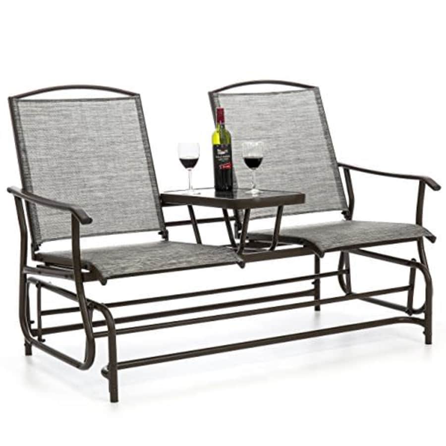 Best Choice Products 2-Person Outdoor Mesh Fabric Patio Double Glider w/Tempered Glass Attached for $339 Best Choice Products 2-Person Outdoor Mesh Fabric Patio Double Glider w/Tempered Glass Attached for $339