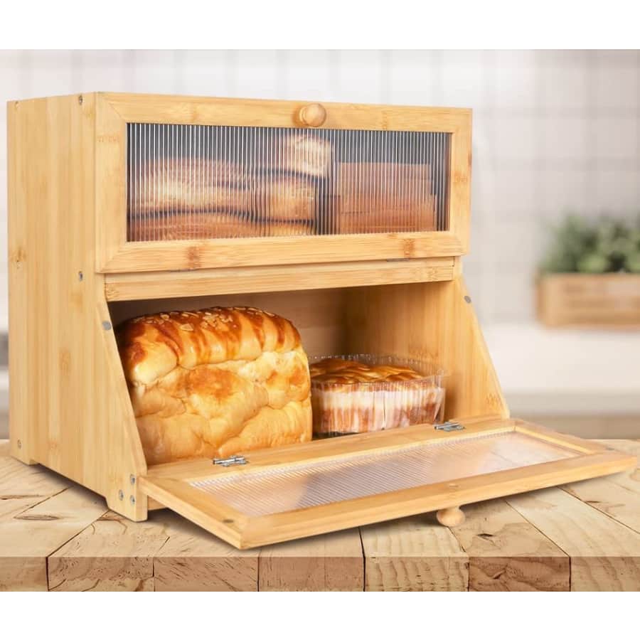 Lohasok Bamboo Bread Box for $30
