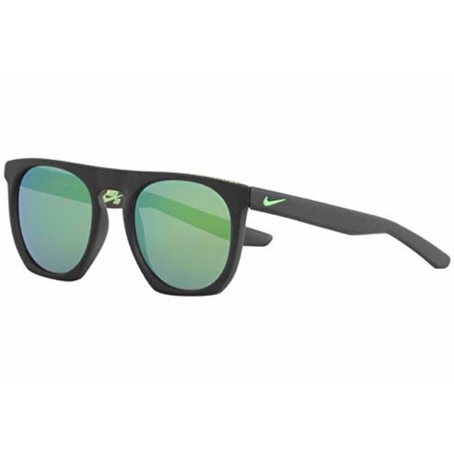 Nike EV1045-304 Flat spot M Frame Grey with Flash Ml Green Lens Sunglasses, Matte Seaweed for $80